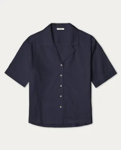 YERSE Shirts And Blouses^100% Cotton Shirt Navy