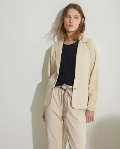 YERSE Jackets And Blazers^100% Cotton Sport Coat Beige