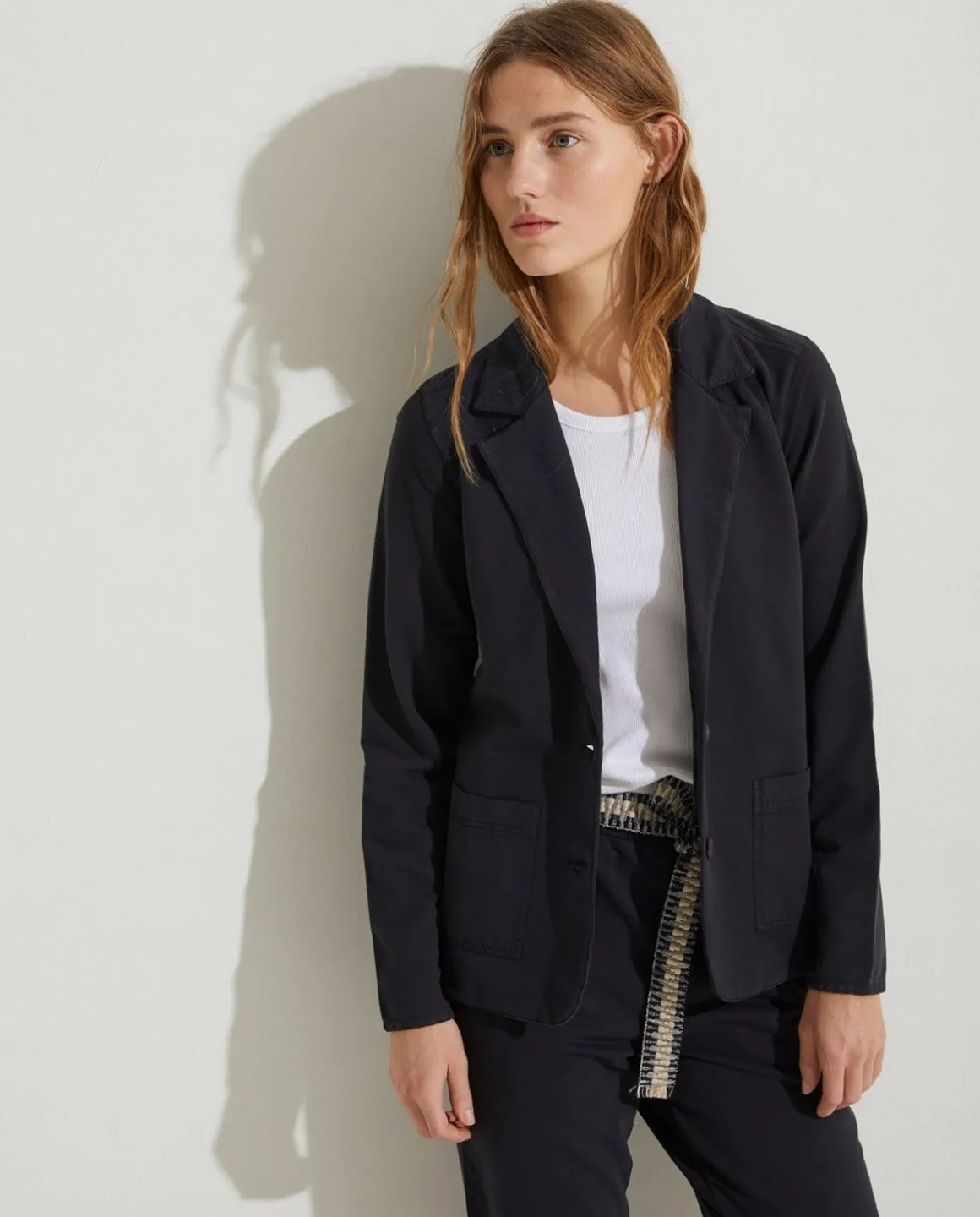 YERSE Jackets And Blazers^100% Cotton Sport Coat Black