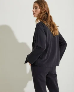 YERSE Jackets And Blazers^100% Cotton Sport Coat Black