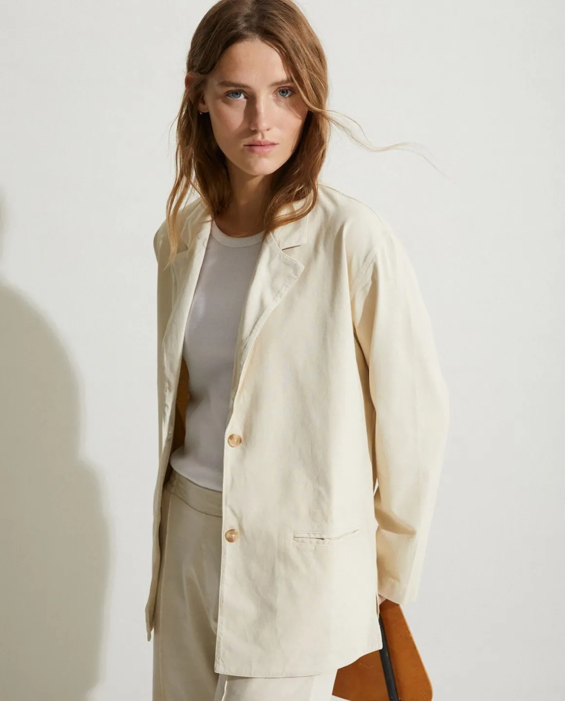 YERSE Jackets And Blazers^100% Cotton Sport Coat Natural