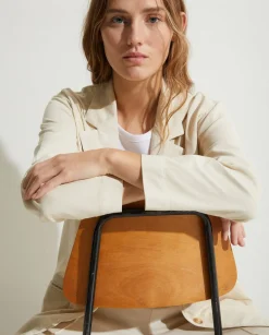 YERSE Jackets And Blazers^100% Cotton Sport Coat Natural