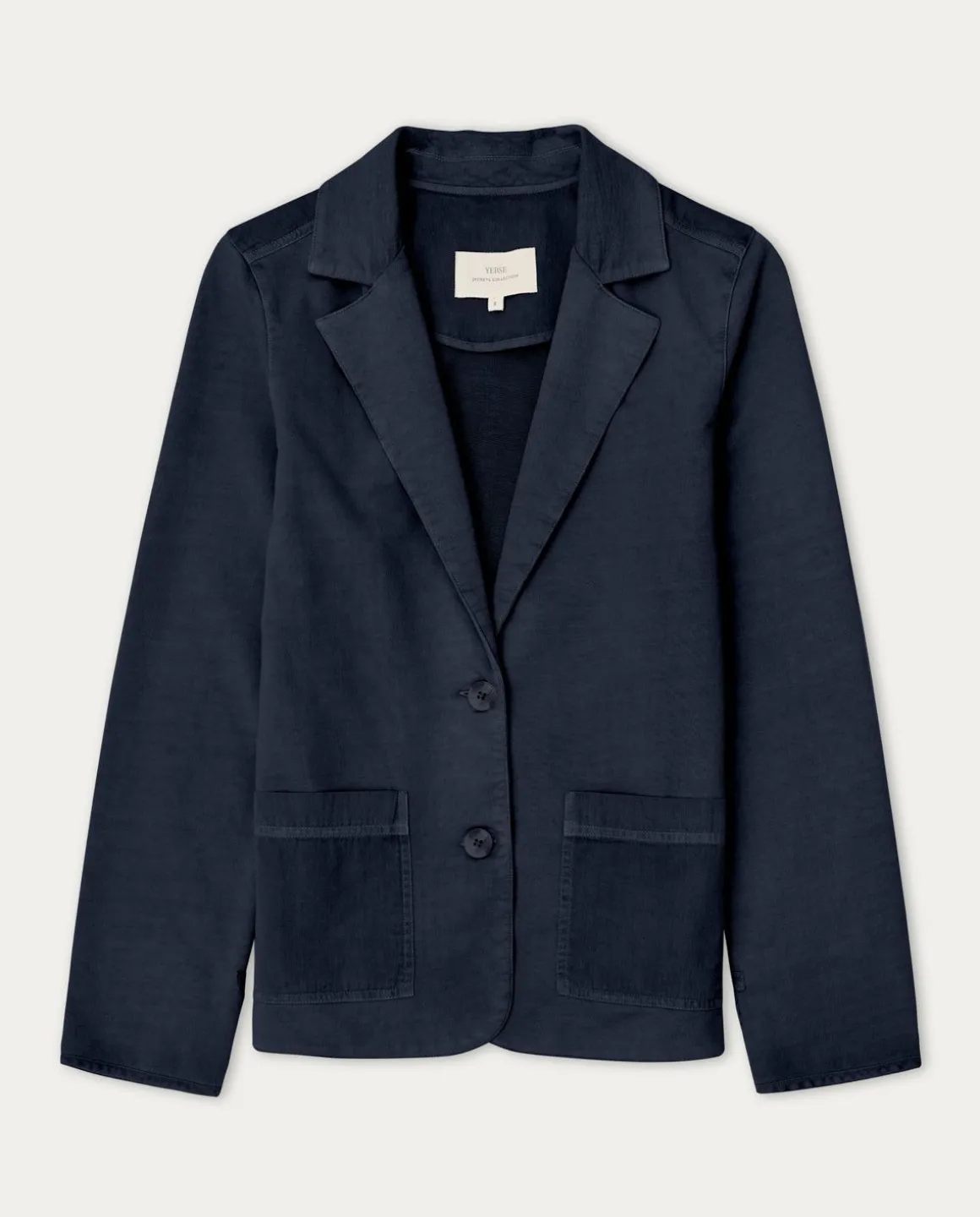 YERSE Jackets And Blazers^100% Cotton Sport Coat Navy