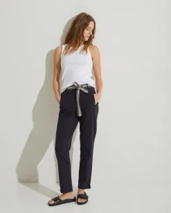 YERSE Trousers And Jeans^100% Cotton Trousers Black