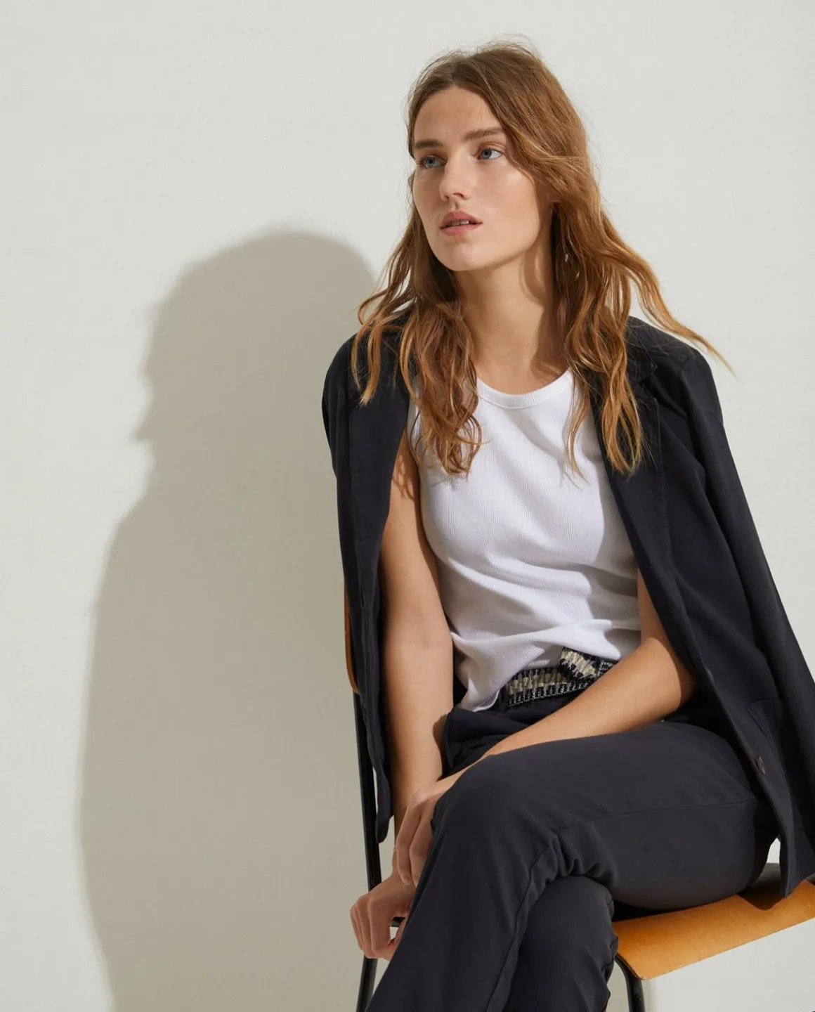 YERSE Trousers And Jeans^100% Cotton Trousers Black