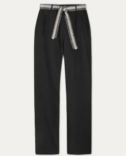 YERSE Trousers And Jeans^100% Cotton Trousers Black