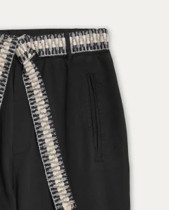YERSE Trousers And Jeans^100% Cotton Trousers Black