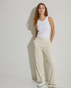 YERSE Trousers And Jeans^100% Cotton Trousers Natural