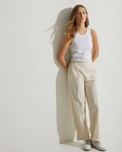 YERSE Trousers And Jeans^100% Cotton Trousers Natural