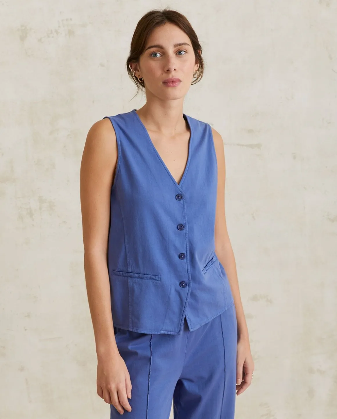 YERSE T- Shirts And Tops^100% Cotton Vest Blue