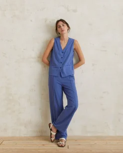 YERSE T- Shirts And Tops^100% Cotton Vest Blue