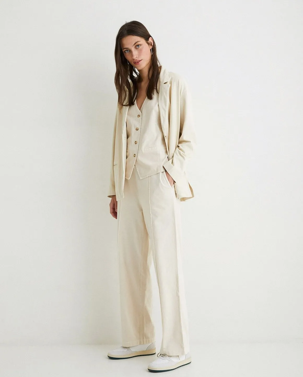 YERSE Shirts And Blouses^100% Cotton Vest Natural
