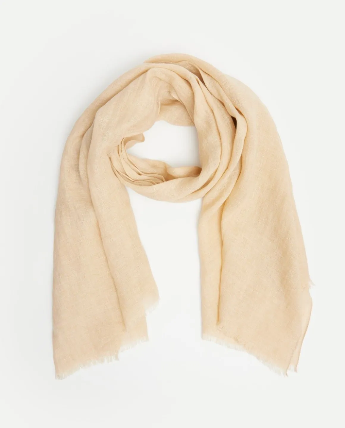 YERSE Scarves^100% Linen Foulard Beige