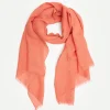 YERSE Scarves^100% Linen Foulard Orange