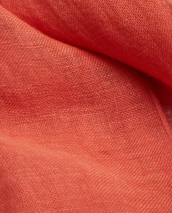YERSE Scarves^100% Linen Foulard Orange