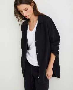 YERSE Shirts And Blouses^100% Linen Shirt Black