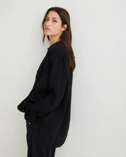 YERSE Shirts And Blouses^100% Linen Shirt Black
