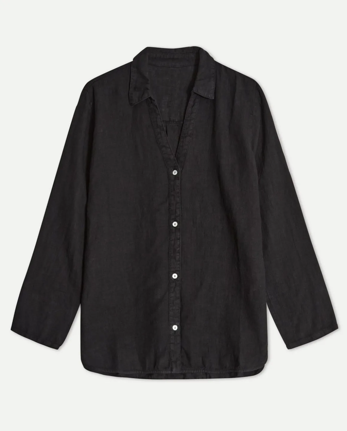 YERSE Shirts And Blouses^100% Linen Shirt Black