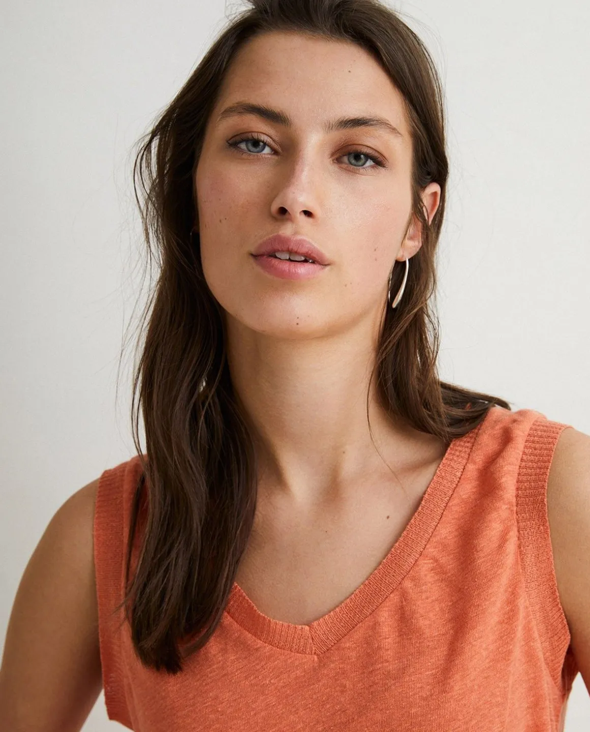 YERSE T- Shirts And Tops^100% Linen Top Orange