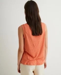 YERSE T- Shirts And Tops^100% Linen Top Orange