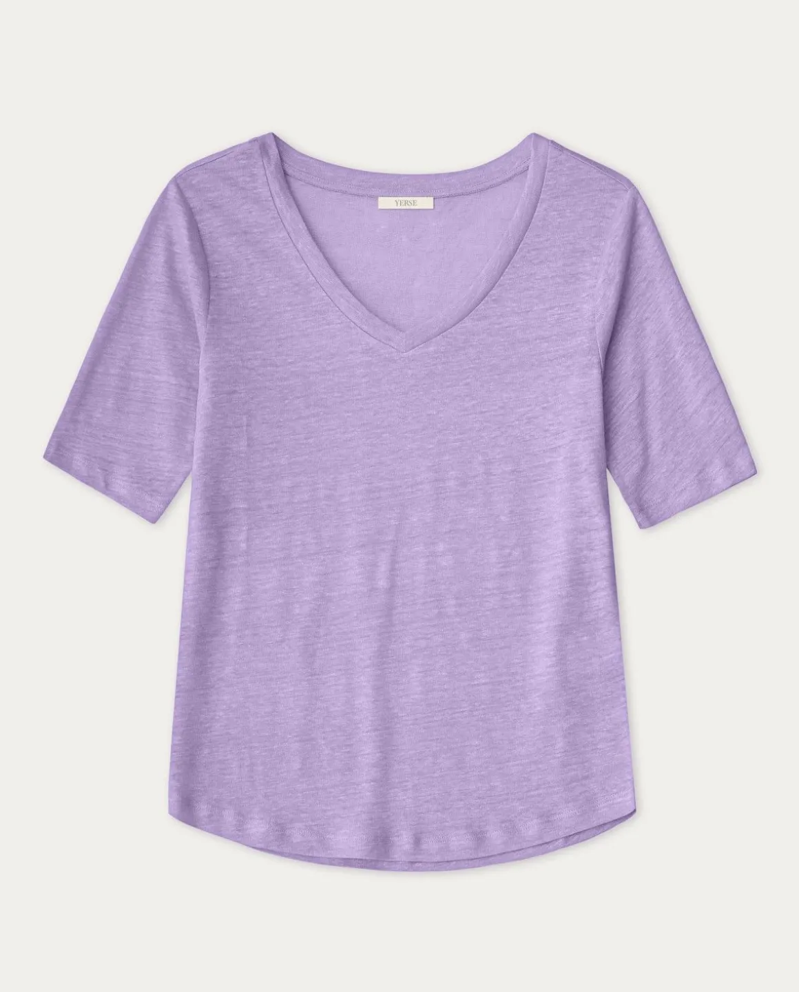 YERSE T- Shirts And Tops^100% Linen T-Shirt Purple