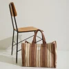YERSE Bags^Bolso Shopper Rayas Dark Beige
