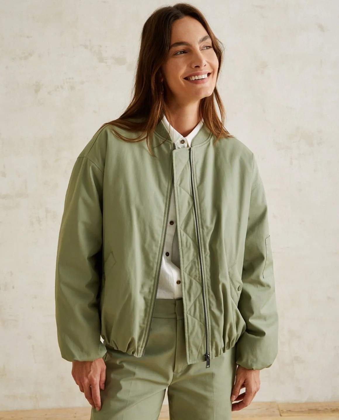 YERSE Jackets And Blazers^Bomber Water Repellent Green