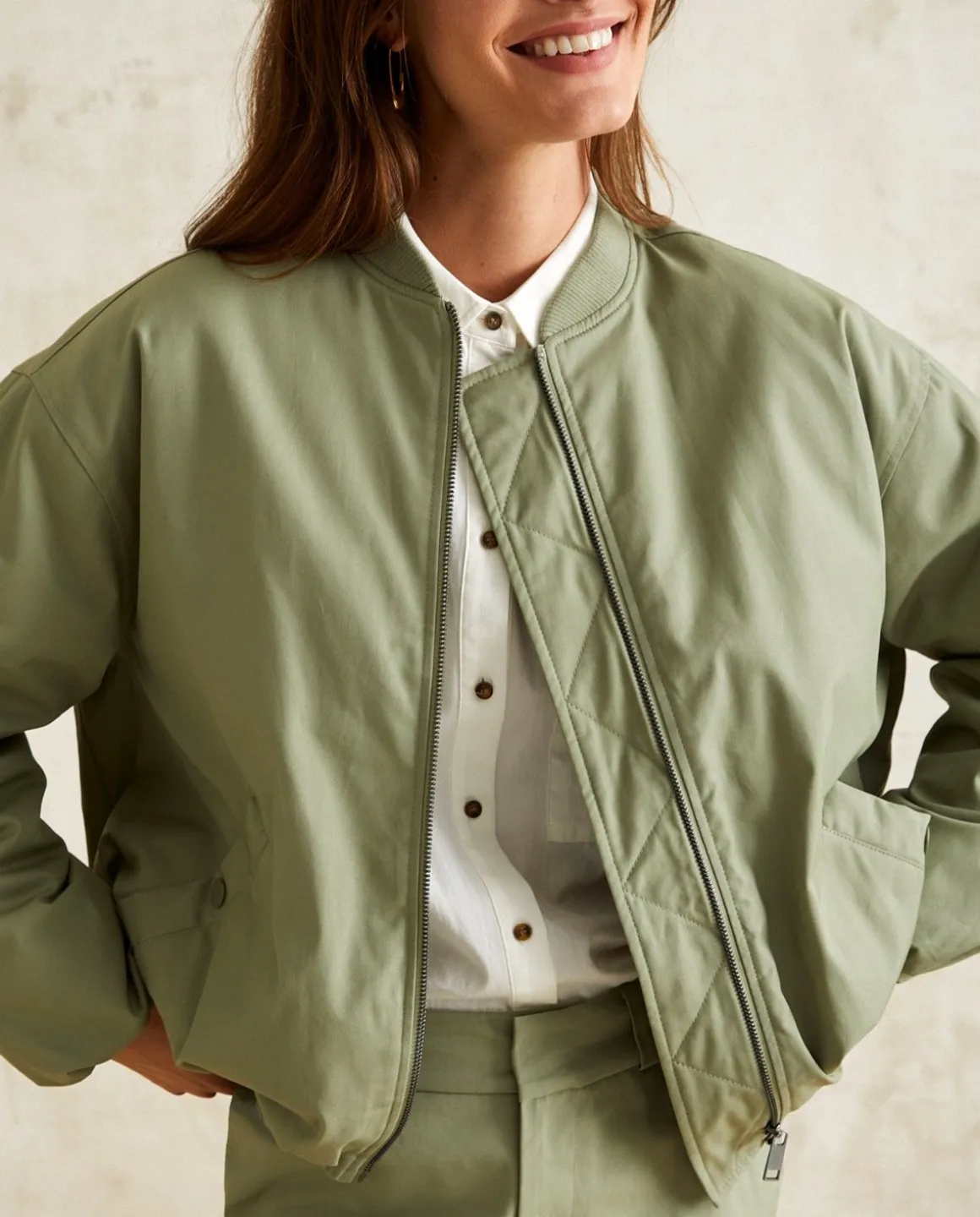 YERSE Jackets And Blazers^Bomber Water Repellent Green