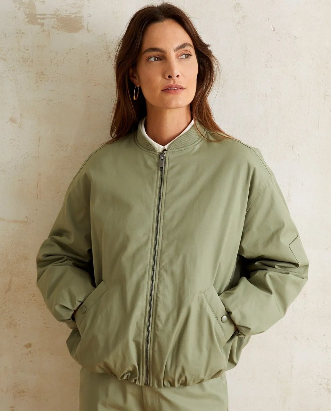 YERSE Jackets And Blazers^Bomber Water Repellent Green