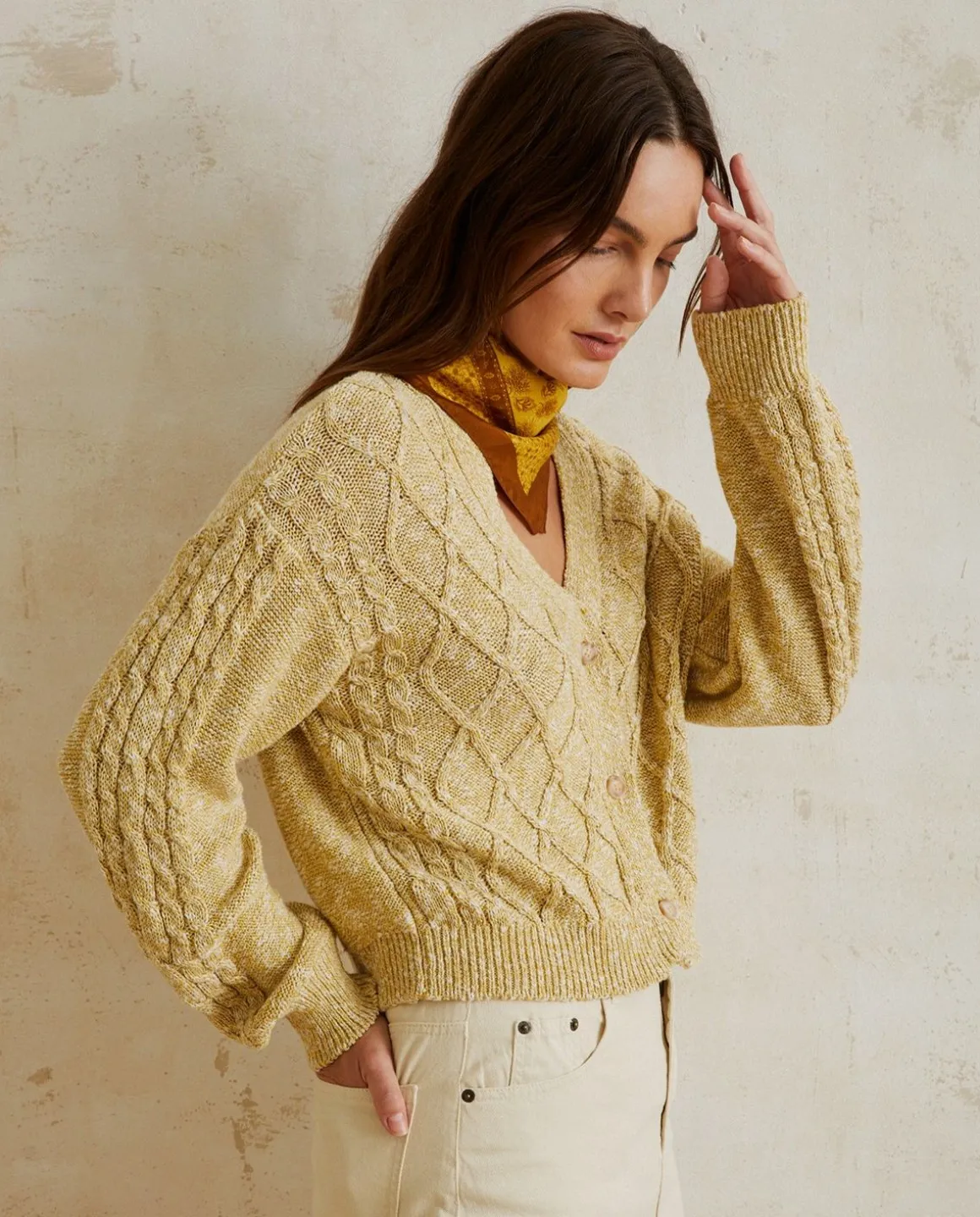 YERSE Sweaters & Cardigans^Braided Cardigan Yellow