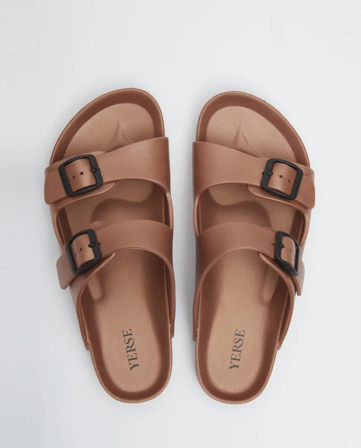 YERSE Beachwear^Buckled Sandal Brown