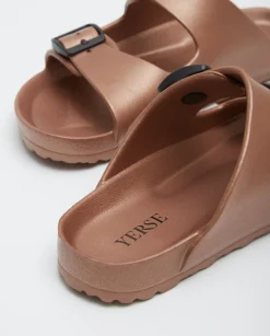 YERSE Beachwear^Buckled Sandal Brown