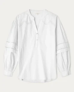 YERSE Shirts And Blouses^Cotton Blouse Embroidery White