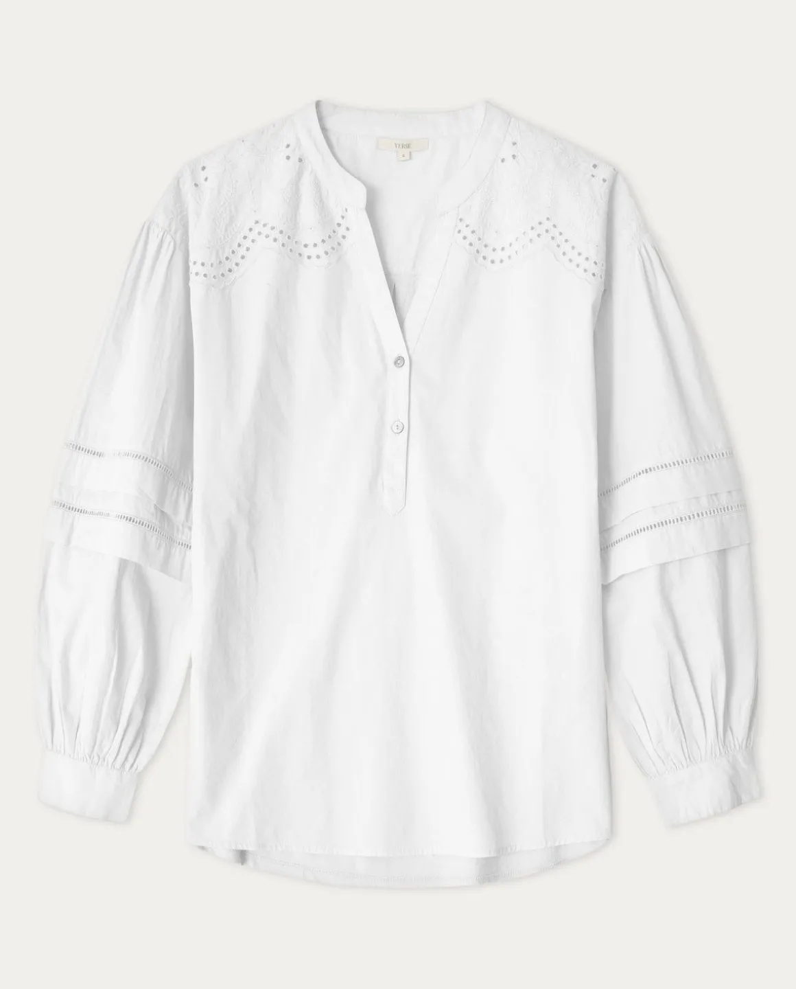 YERSE Shirts And Blouses^Cotton Blouse Embroidery White