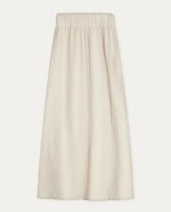 YERSE Skirts^Cotton Long Skirt Beige