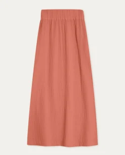 YERSE Skirts^Cotton Long Skirt Terracota