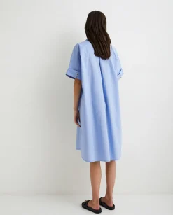 YERSE Dresses And Jumpsuits^Cotton Shirt Dress Blue