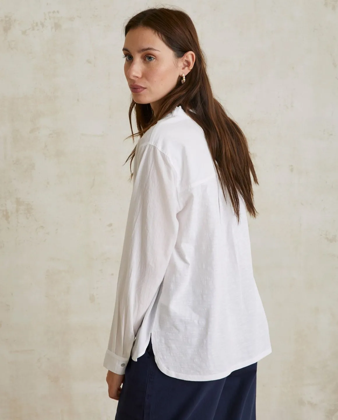 YERSE Shirts And Blouses^Cotton Shirt Embroidery White
