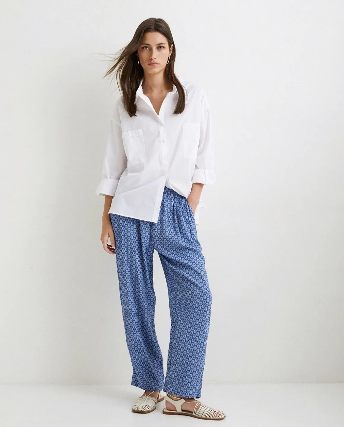 YERSE Shirts And Blouses^Cotton Shirt Pockets White