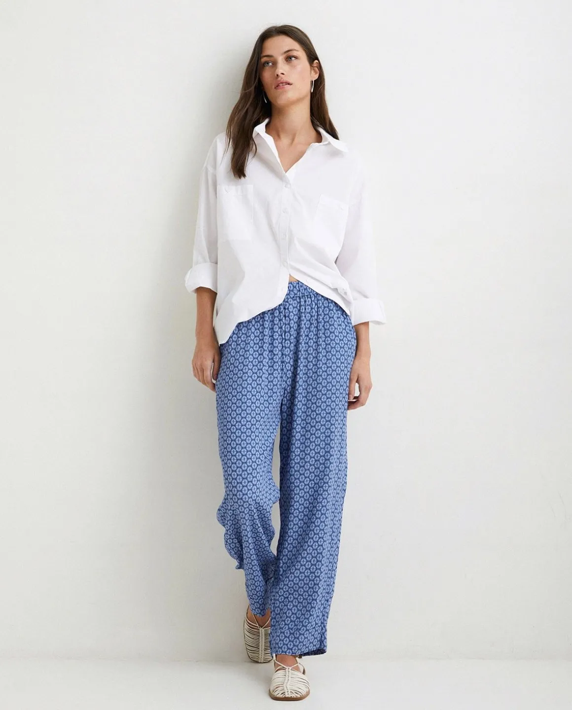 YERSE Shirts And Blouses^Cotton Shirt Pockets White
