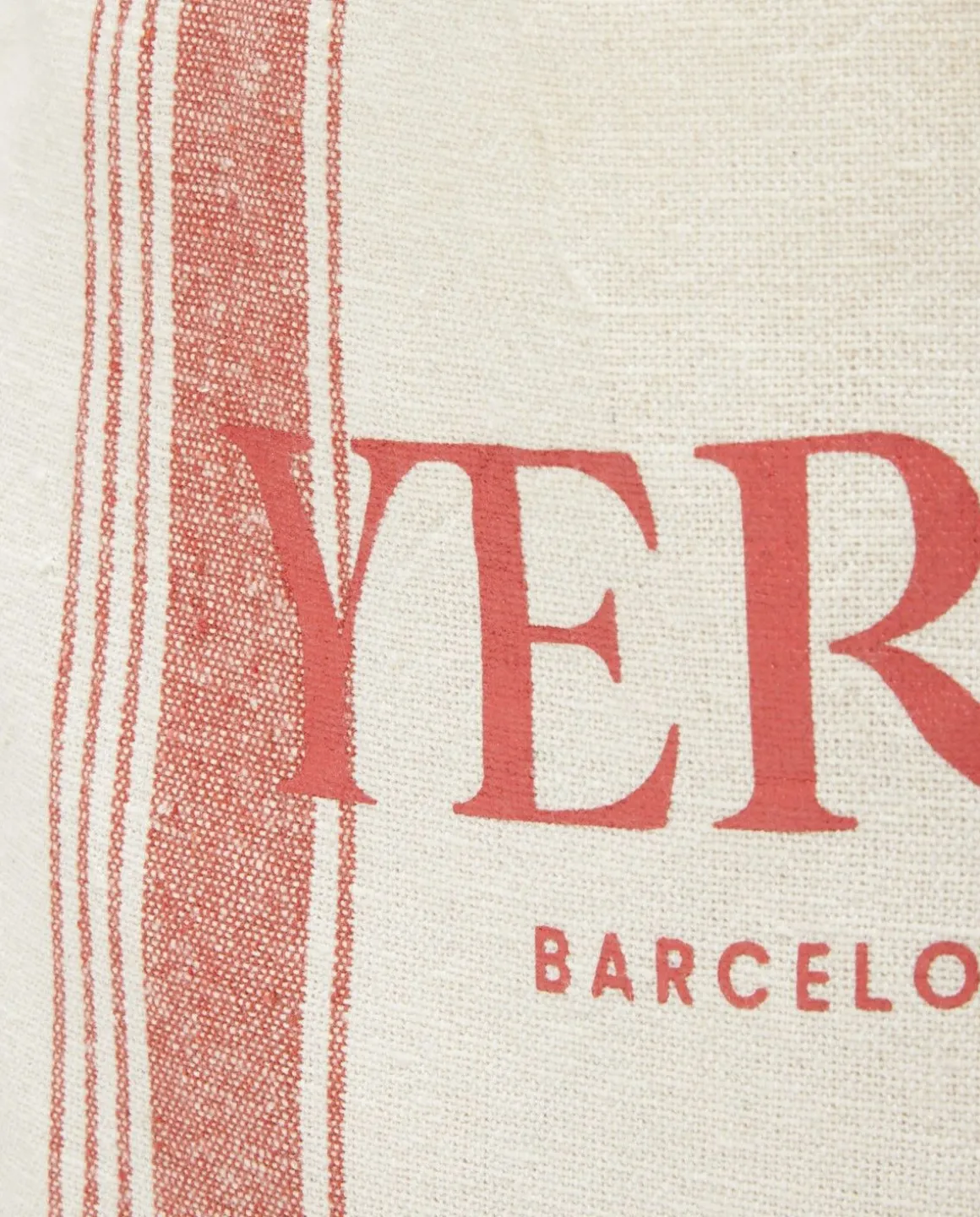 YERSE Beachwear^Cotton Stripes Tote Bag Terracota