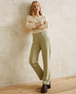 YERSE Trousers And Jeans^Cotton Trousers Green