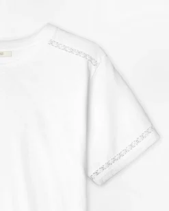 YERSE T- Shirts And Tops^Cotton T-Shirt Decorative Stitching White