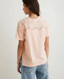YERSE T- Shirts And Tops^Cotton T-Shirt Embroidery Salmon