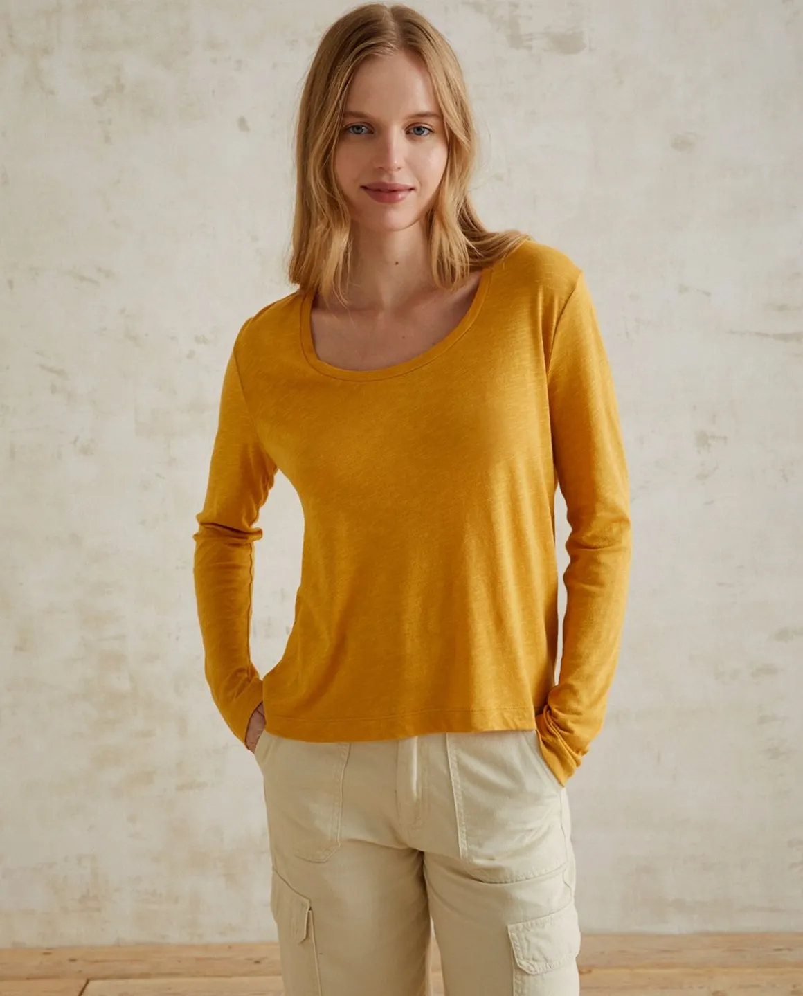 YERSE T- Shirts And Tops^Cotton T-Shirt Yellow