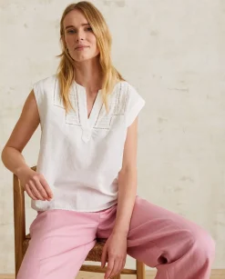 YERSE Shirts And Blouses^Cotton-Linen Blouse Ecru