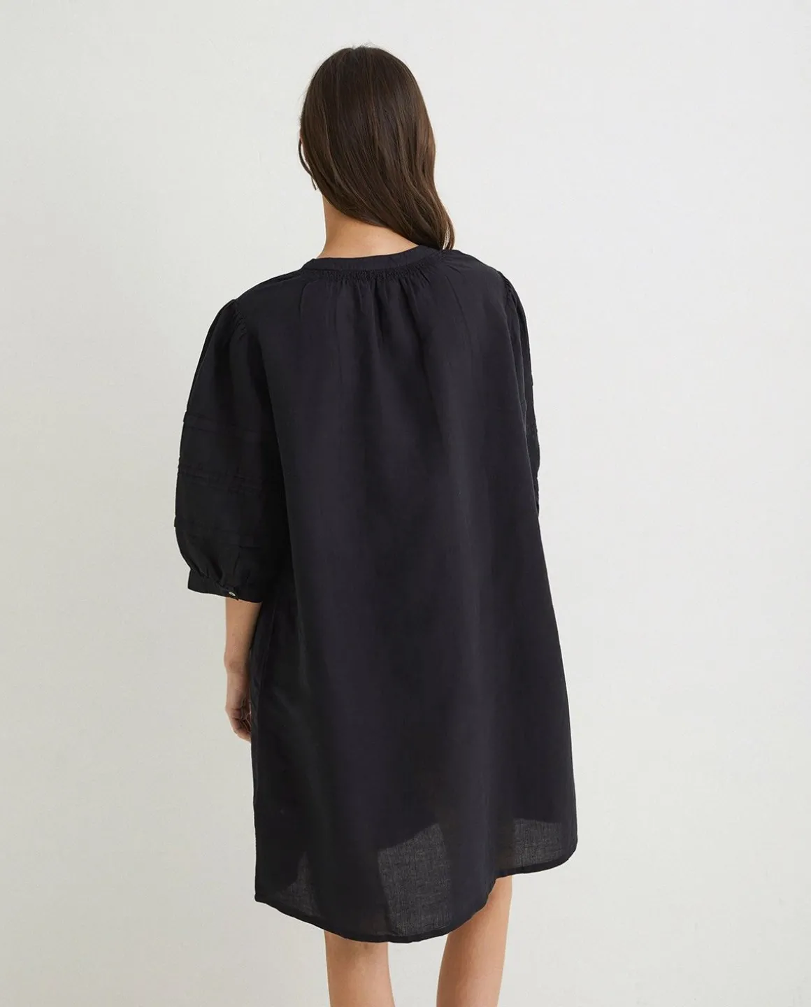 YERSE Dresses And Jumpsuits^Cotton-Linen Dress Black