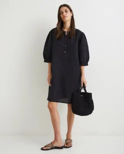 YERSE Dresses And Jumpsuits^Cotton-Linen Dress Black