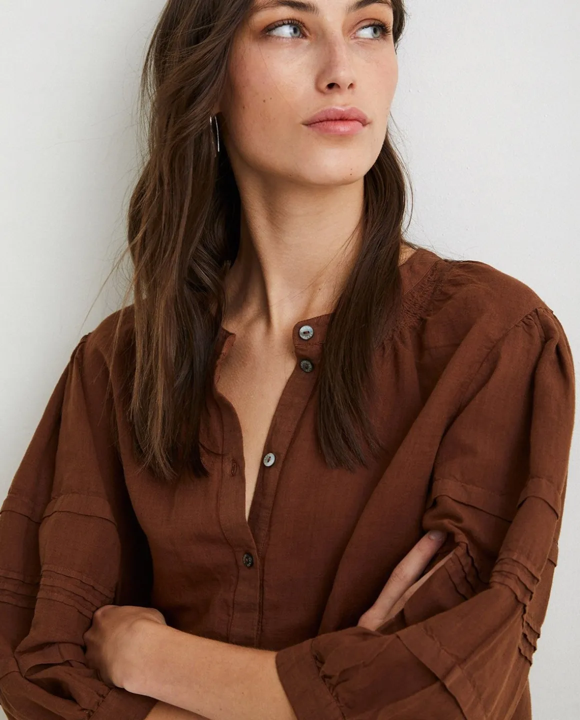 YERSE Dresses And Jumpsuits^Cotton-Linen Dress Brown