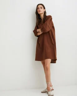 YERSE Dresses And Jumpsuits^Cotton-Linen Dress Brown